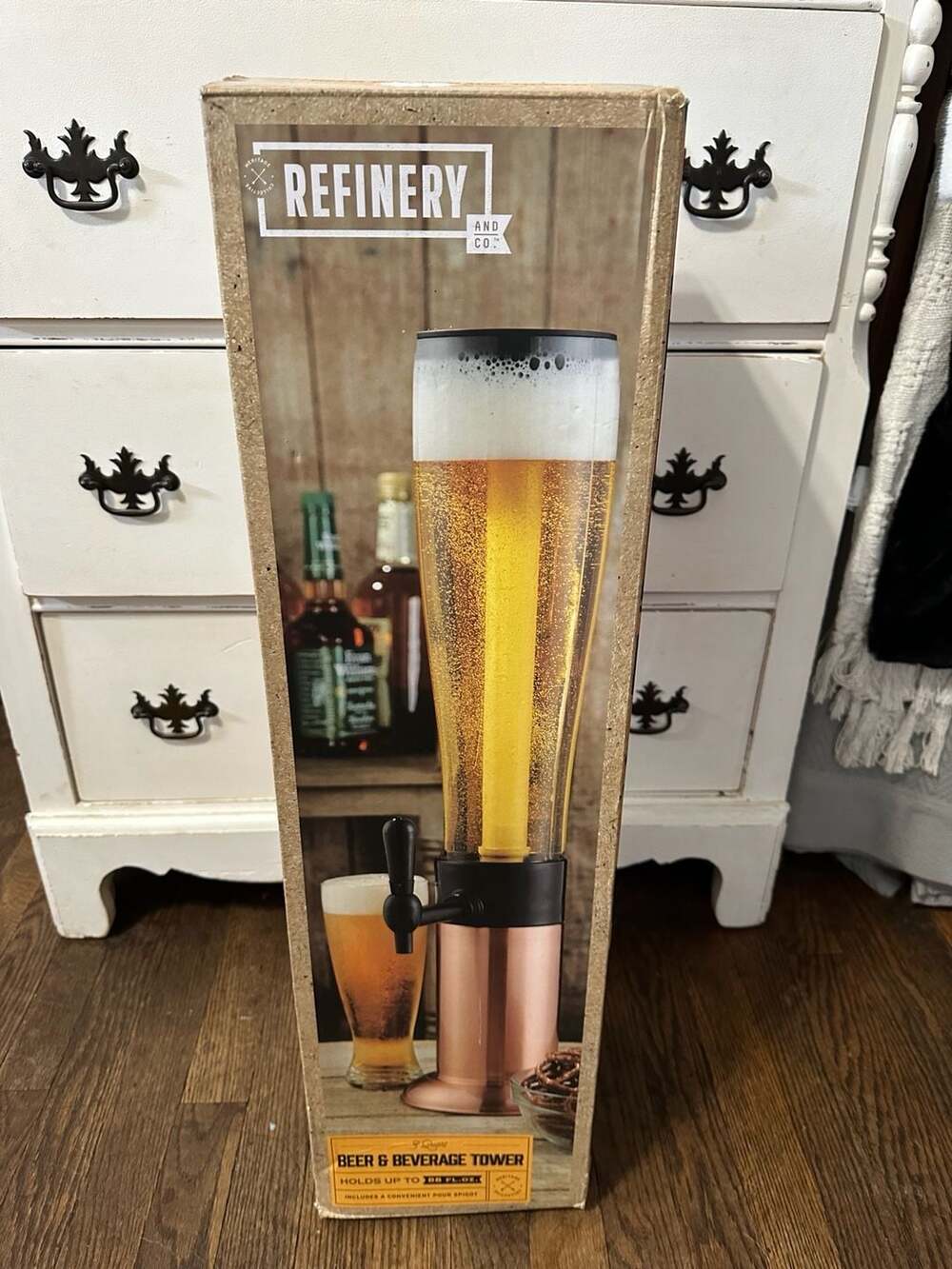 Refinery & Co Heritage Collective 3 Qt. Beer & Beverage Tower Detachable Ice Rod
